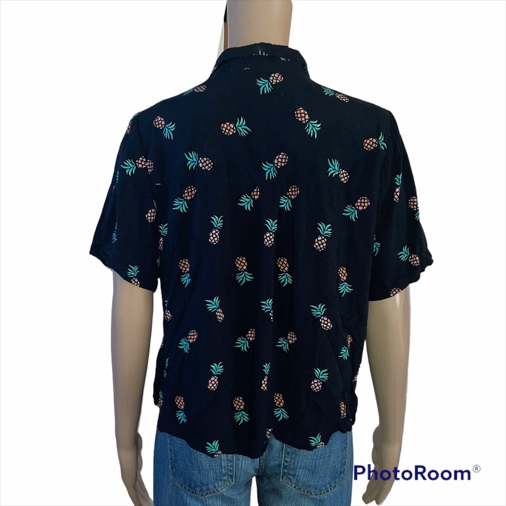 Love Notes Pineapple Print Buttoned Blouse - image 4